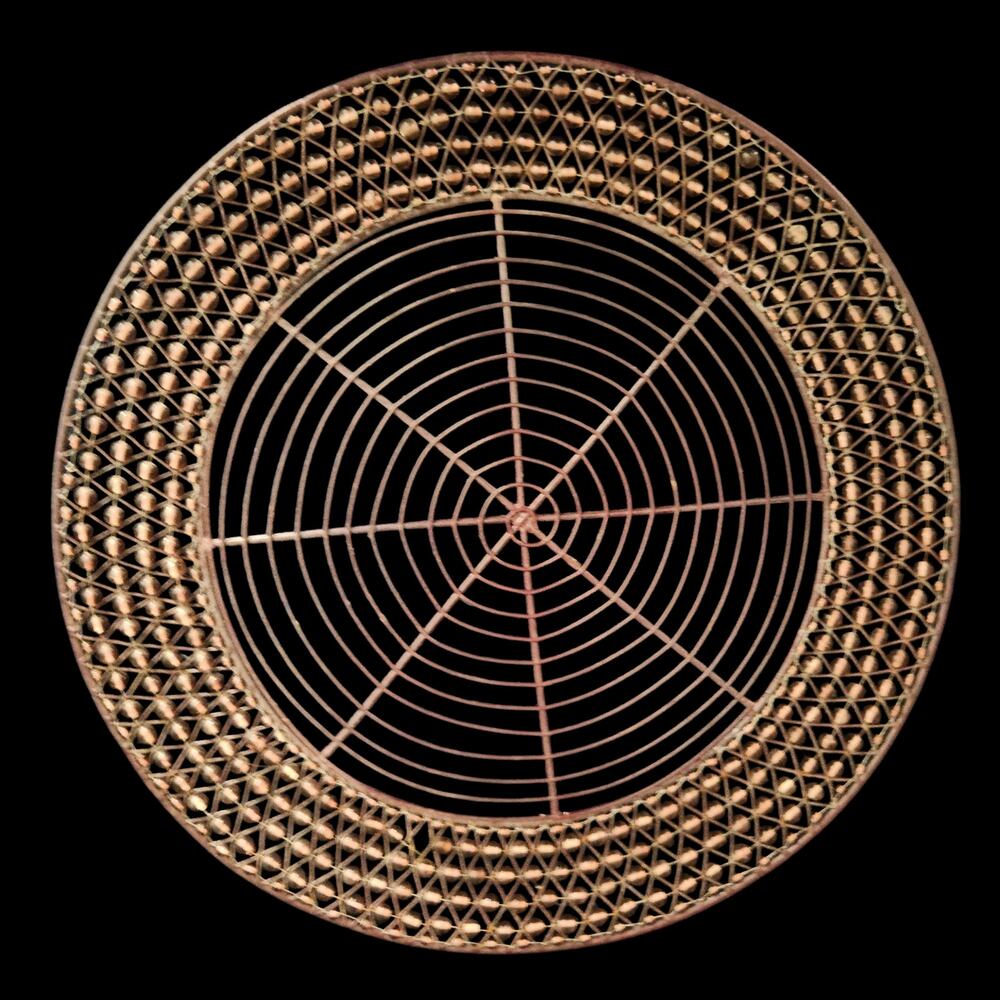 Set of 2 Bronze Beaded Wire Charger Plates Round Boho Table Decor